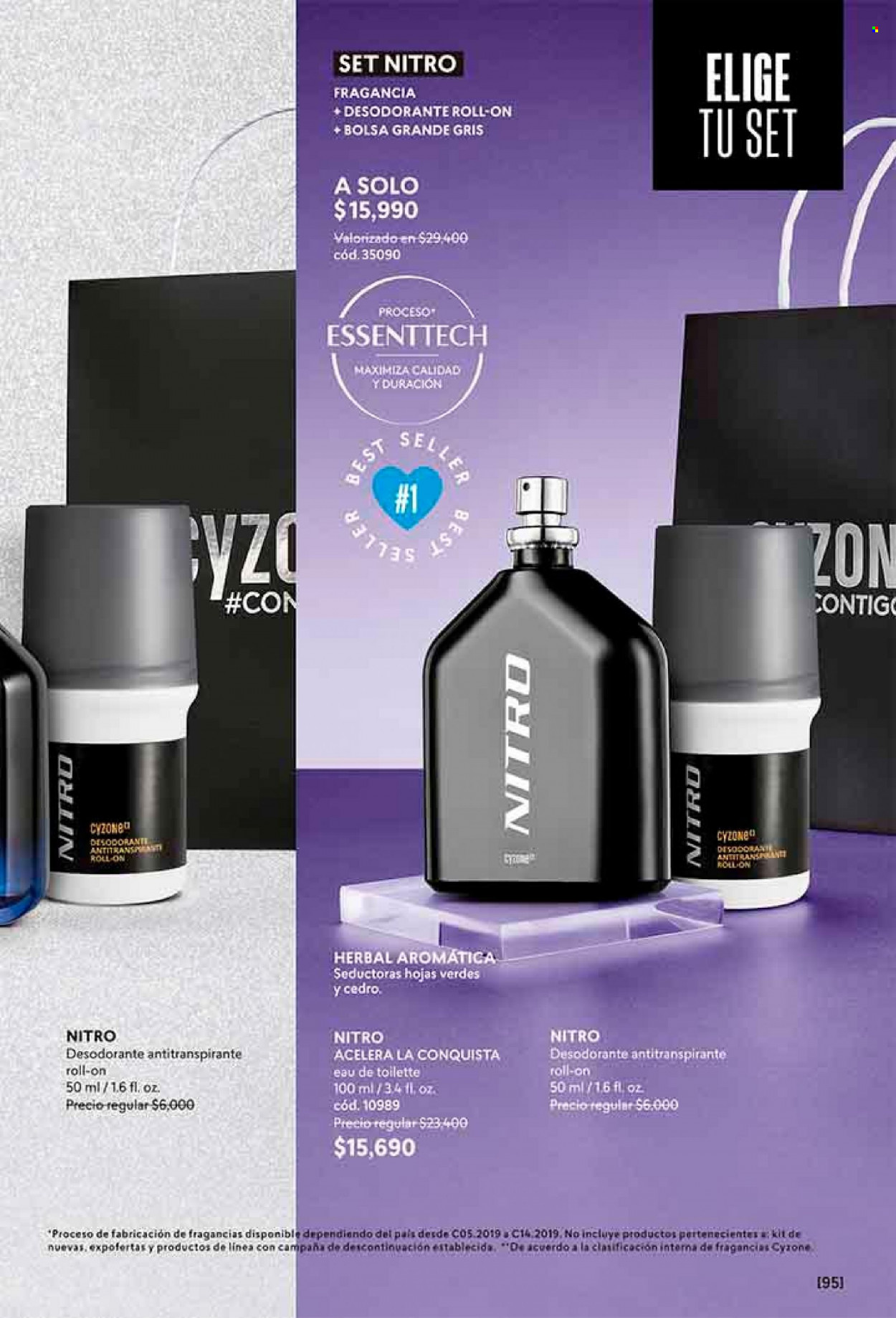 Catálogo Cyzone - Ventas - desodorante de bola, eau de toilette, desodorante, antitranspirante. Página 95.