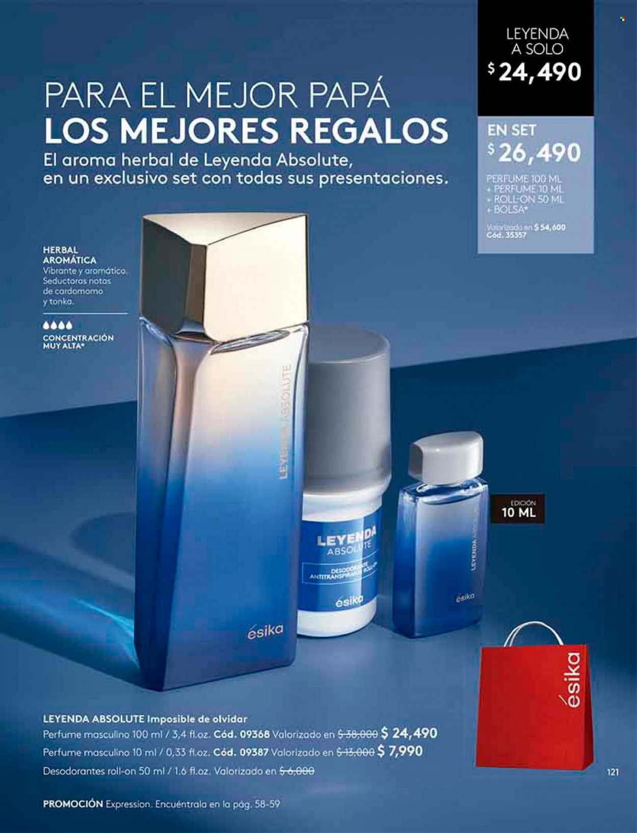 Catálogo Ésika - Ventas - perfume, desodorante. Página 121.