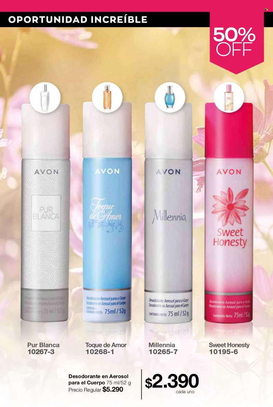 Catálogo Avon - Ventas - Pur Blanca, desodorante, aerosol. Página 111.