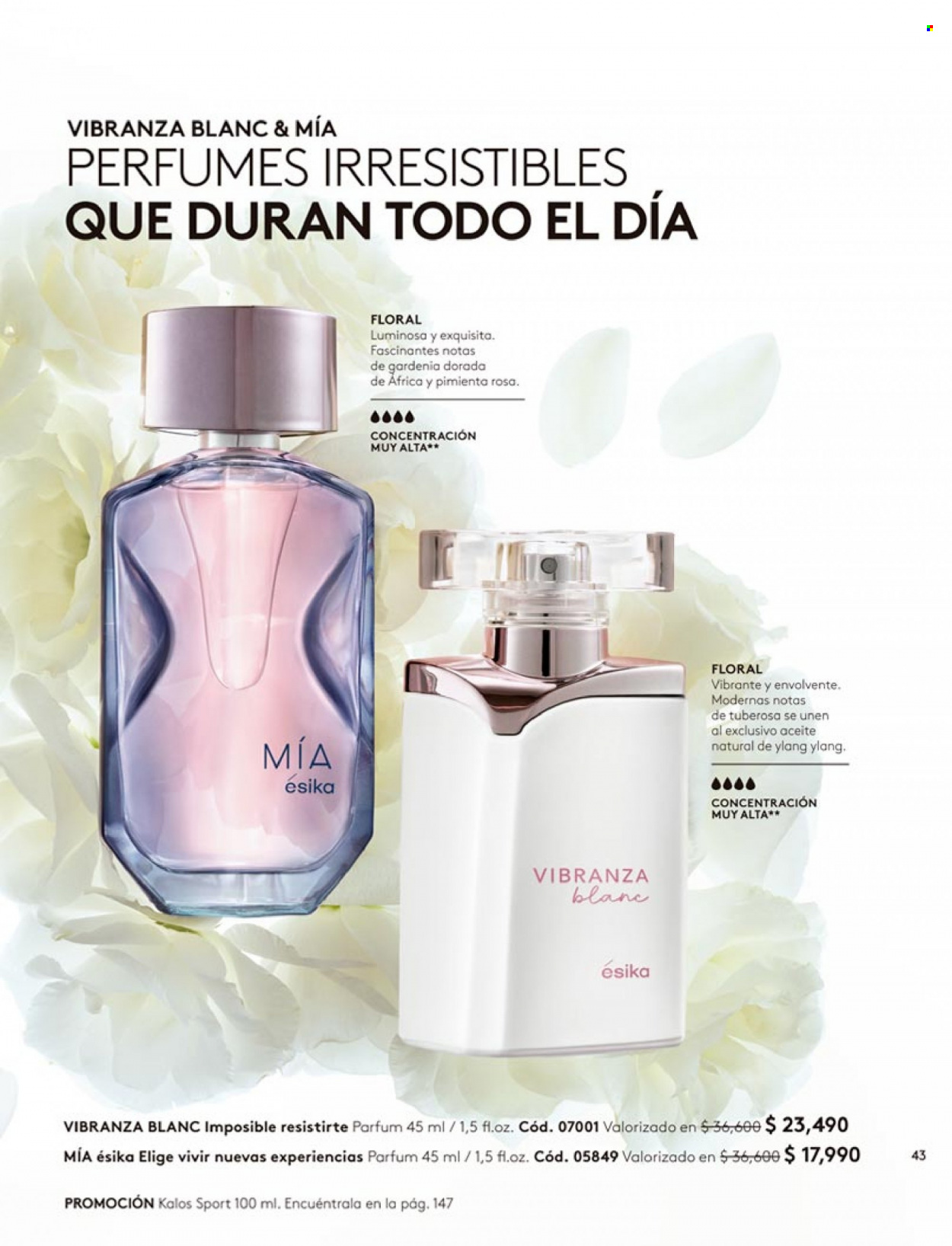 Catálogo Ésika - Ventas - perfume. Página 43.