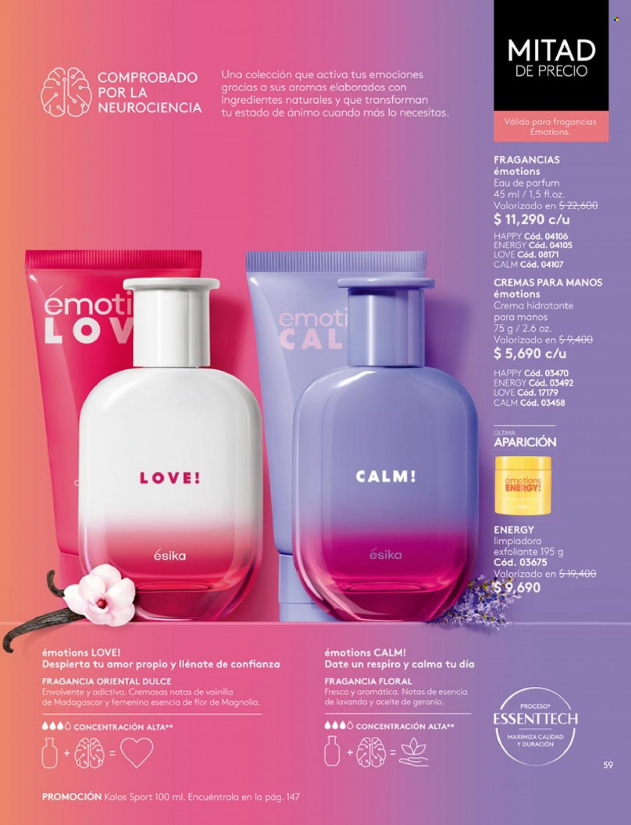 Catálogo Ésika - Ventas - crema, crema hidratante, perfume. Página 59.