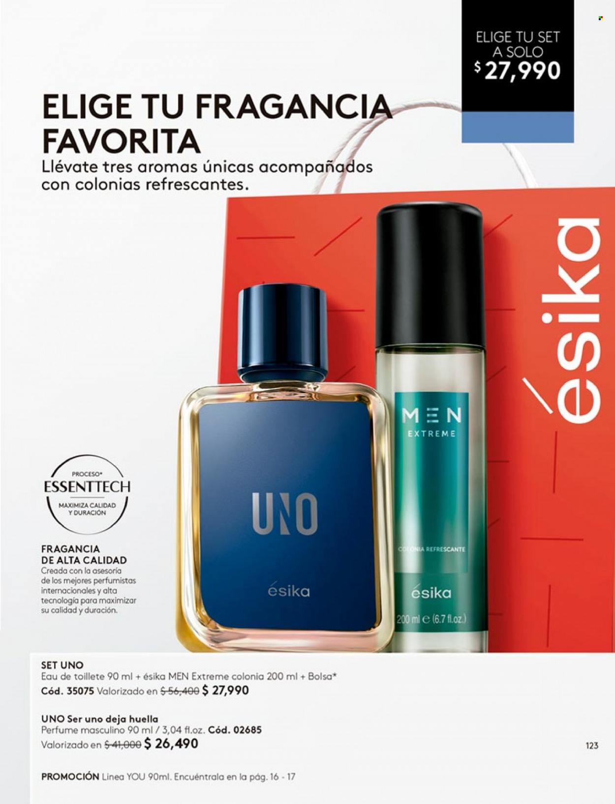 Catálogo Ésika - Ventas - perfume. Página 123.