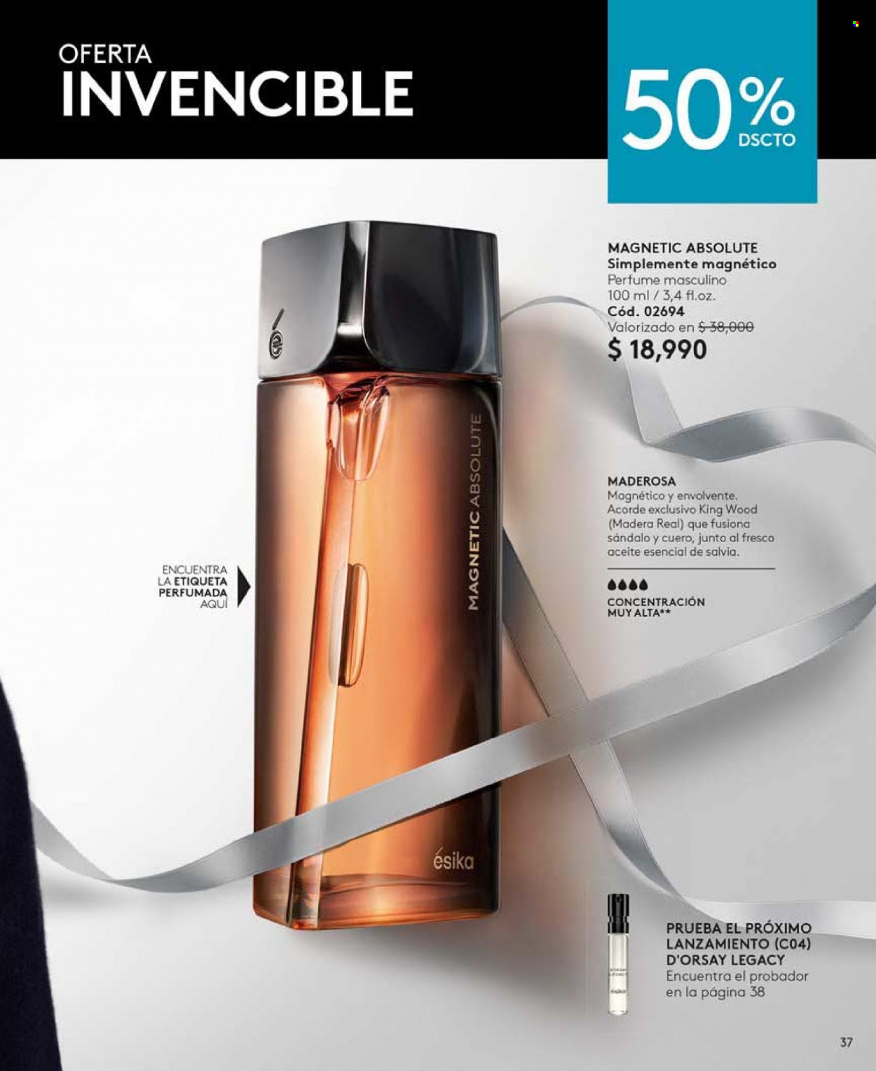 Catálogo Ésika - Ventas - perfume, aceite esencial. Página 37.