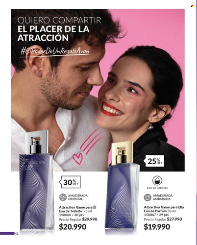 Catálogo Avon - Ventas - perfume, eau de toilette. Página 43.