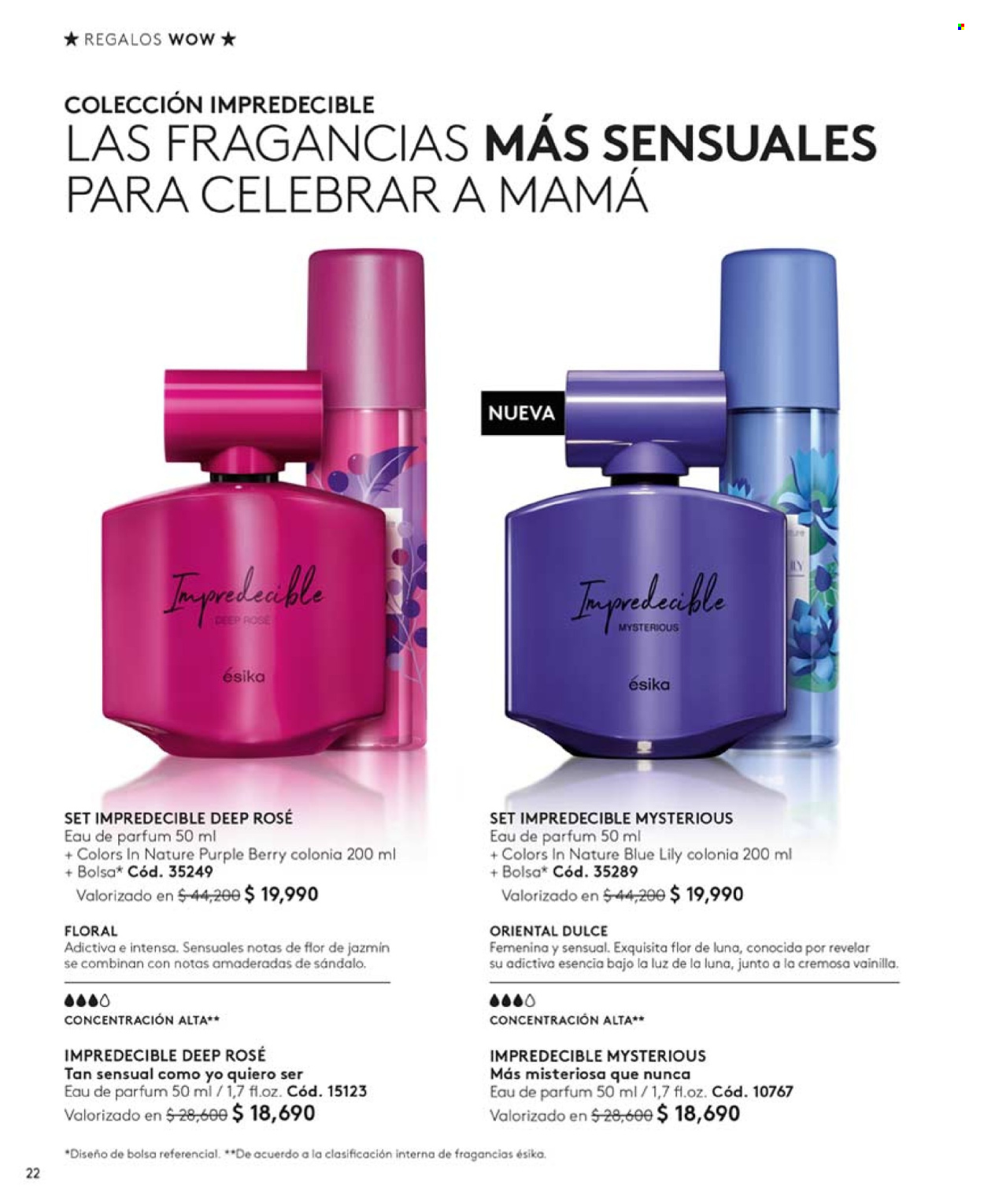 Catálogo Ésika - Ventas - perfume. Página 22.