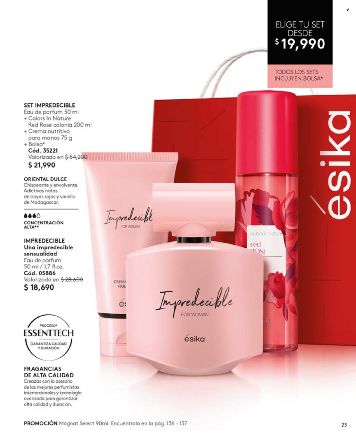 Catálogo Ésika - Ventas - crema, perfume. Página 23.