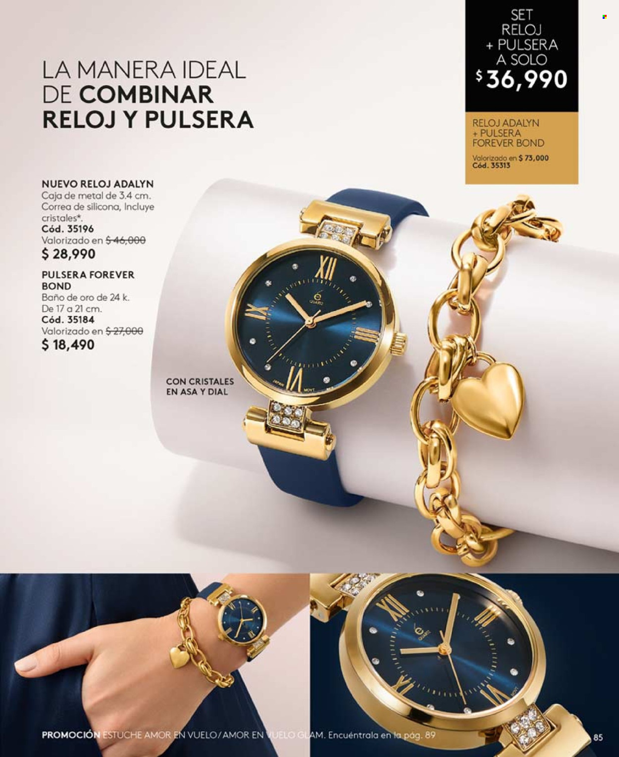 Catálogo Ésika - Ventas - pulsera, reloj. Página 89.