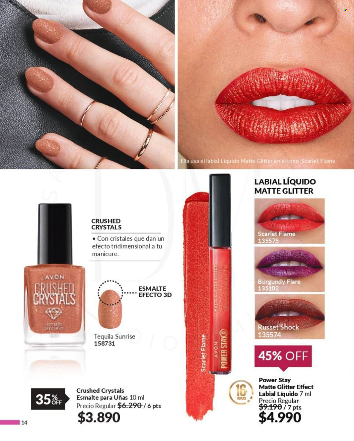 thumbnail - Catálogo Avon - Ventas - labial líquido, esmalte para uñas. Página 3.
