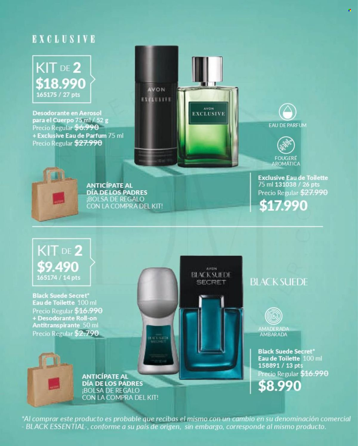 thumbnail - Catálogo Avon - Ventas - desodorante de bola, perfume, eau de toilette, aerosol, antitranspirante. Página 64.