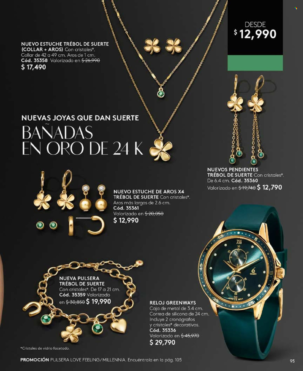 thumbnail - Catálogo Ésika - Ventas - collar, pulsera, joyas, reloj, pendientes. Página 95.
