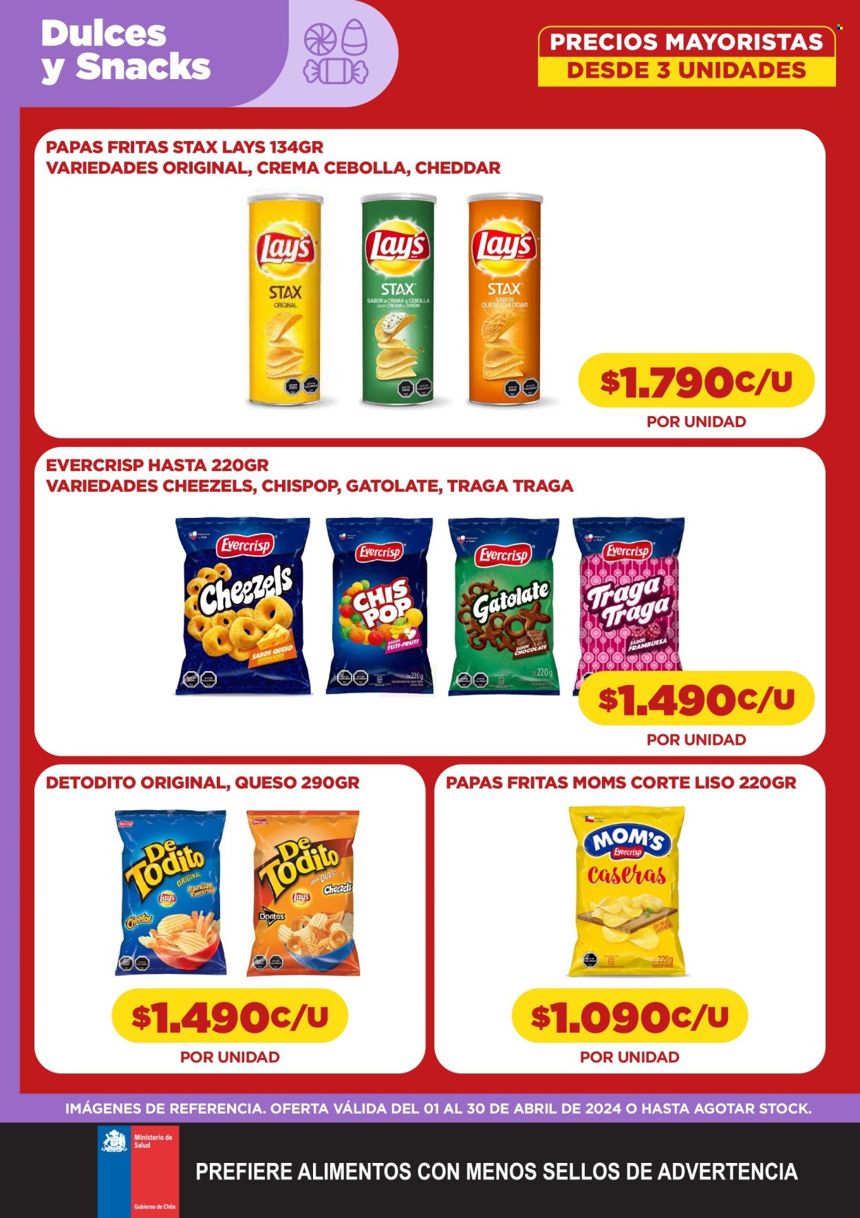 thumbnail - Catálogo Comercial Castro - 01.04.2024 - 30.04.2024 - Ventas - frambuesa, papas fritas, cheddar, chips, crackers, Lays, Doritos. Página 16.