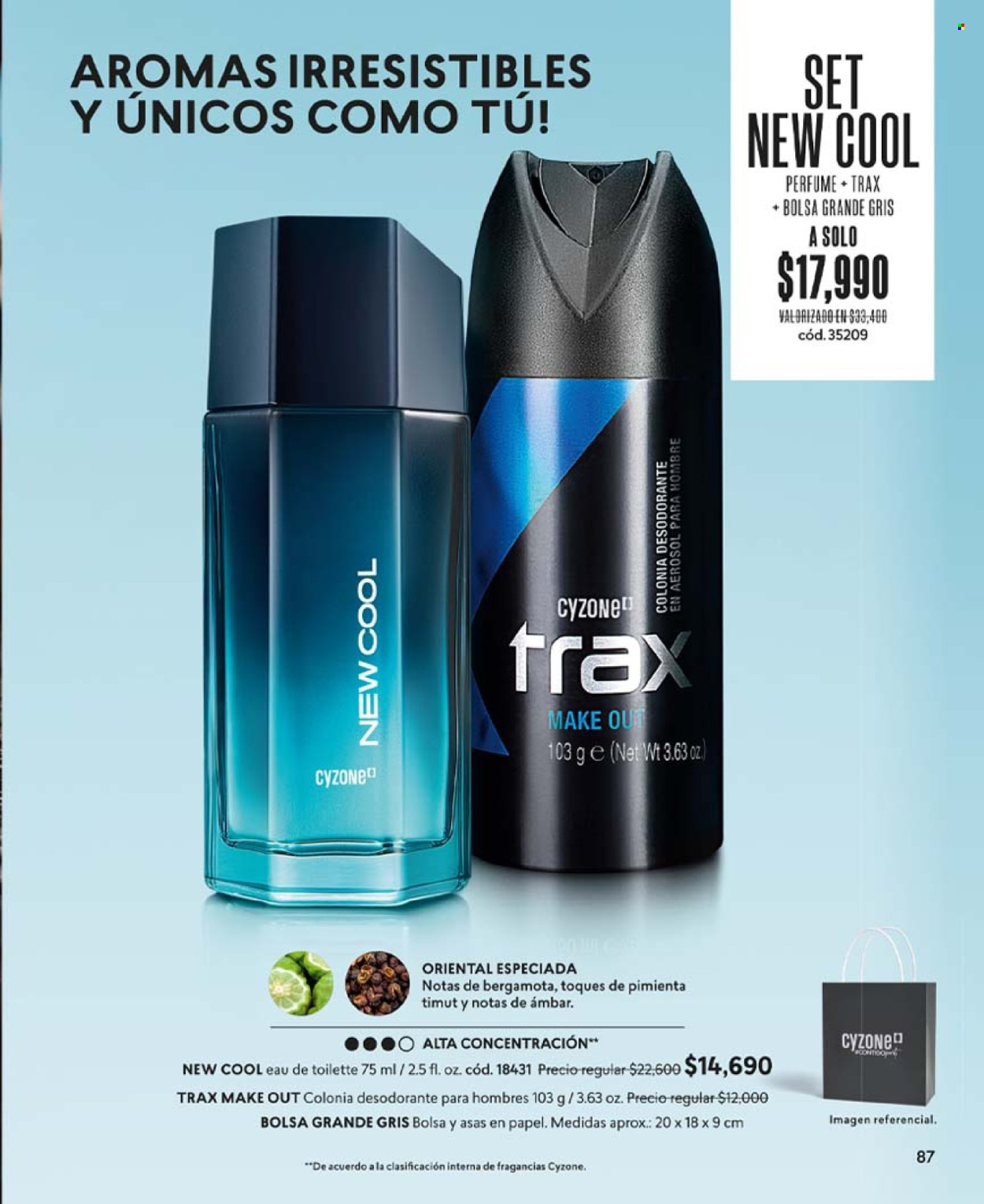 thumbnail - Catálogo Cyzone - Ventas - eau de toilette, desodorante, aerosol. Página 87.