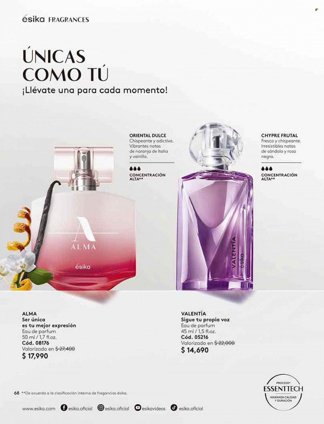 Catálogo Ésika - Ventas - perfume. Página 68.
