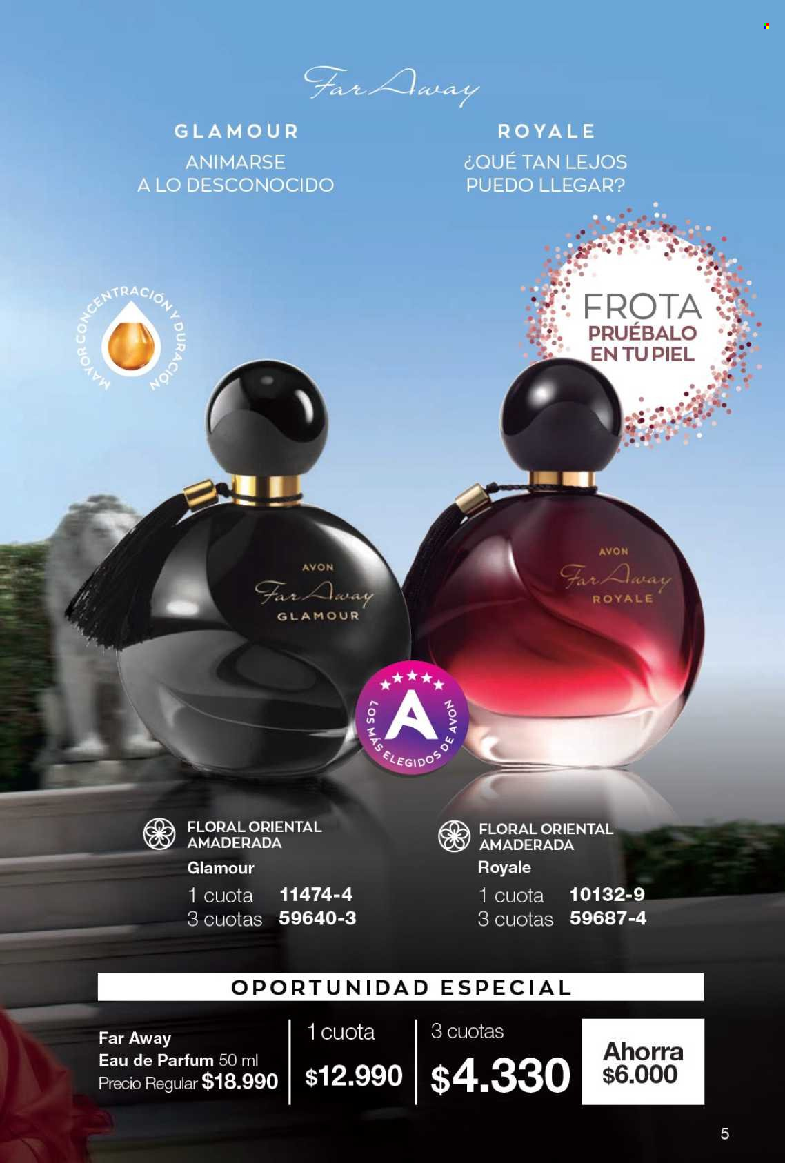 Catálogo Avon - Ventas - perfume, Far Away. Página 5.
