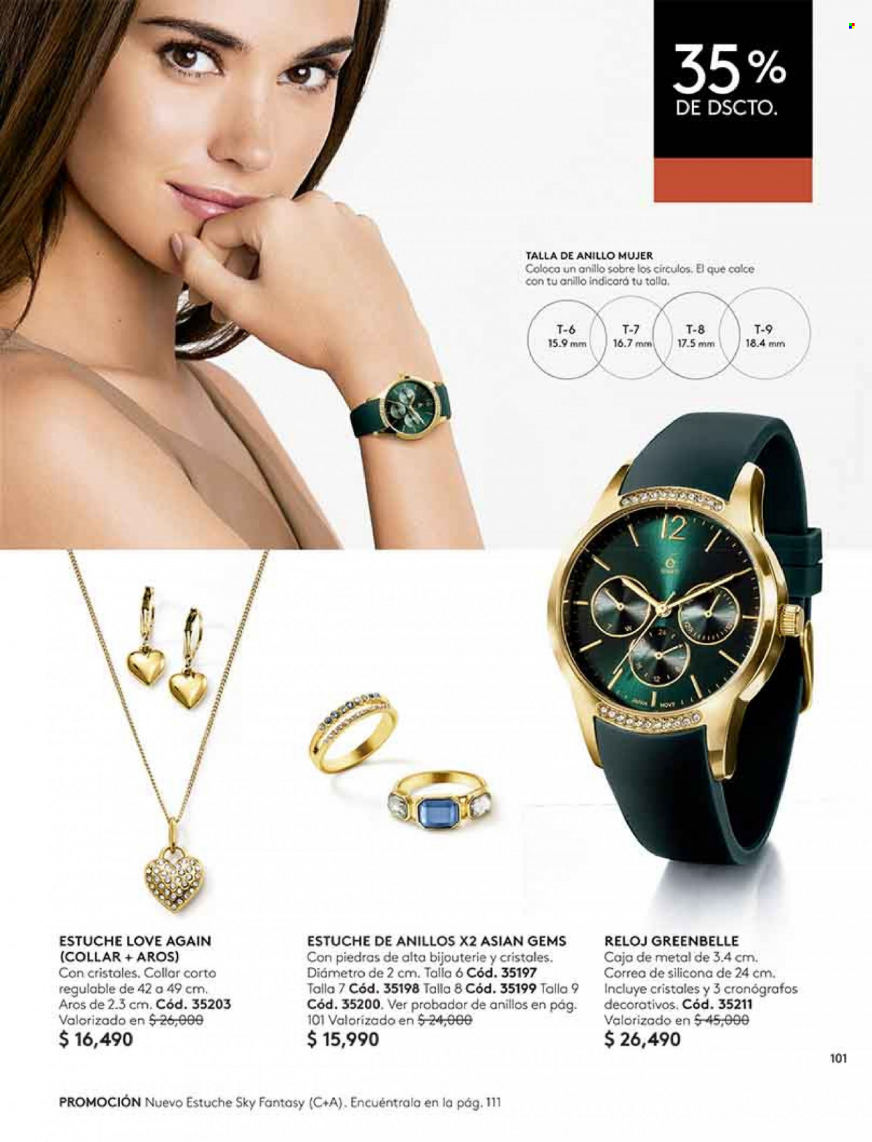 Catálogo Ésika - Ventas - collar, reloj. Página 101.