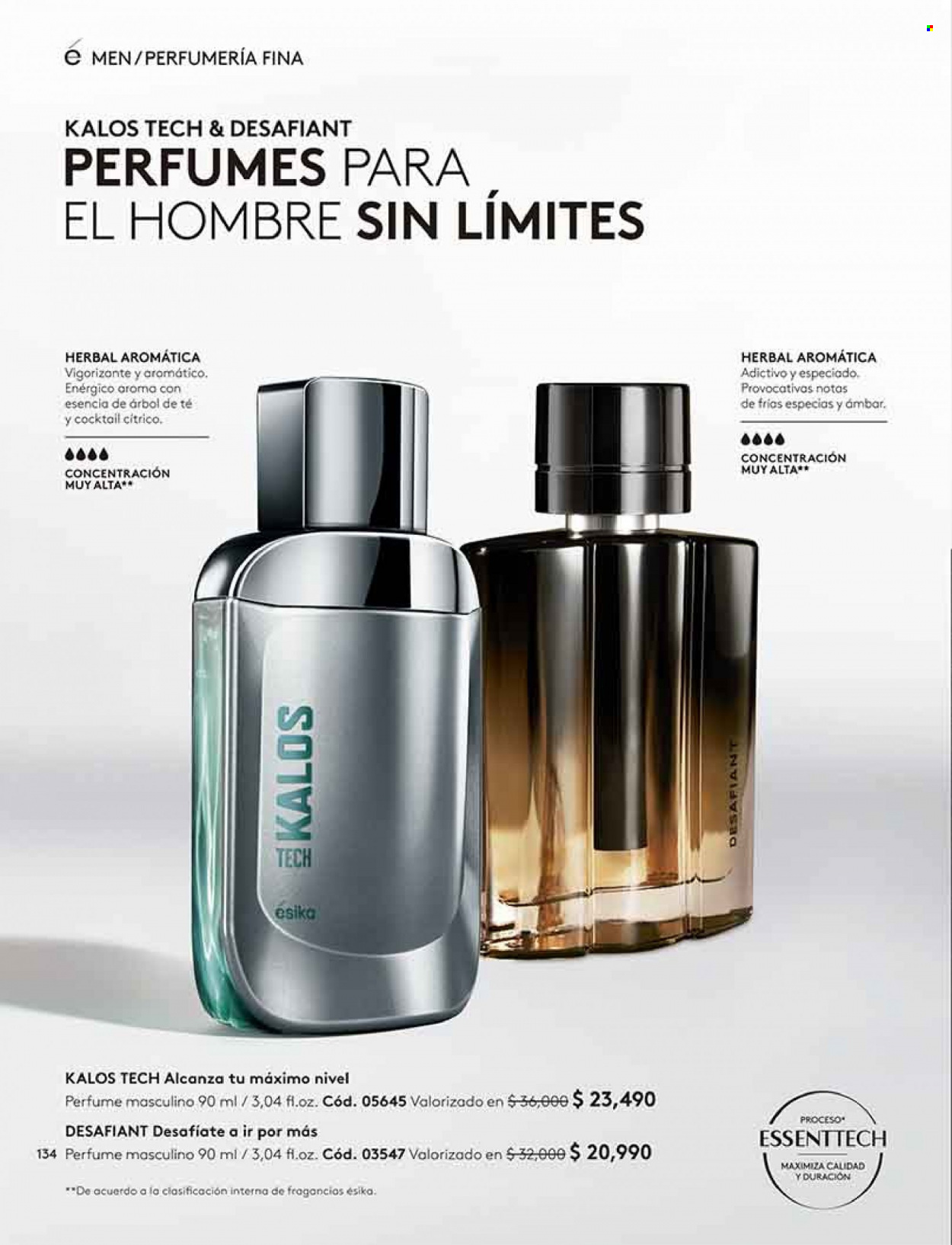 Catálogo Ésika - Ventas - perfume. Página 134.