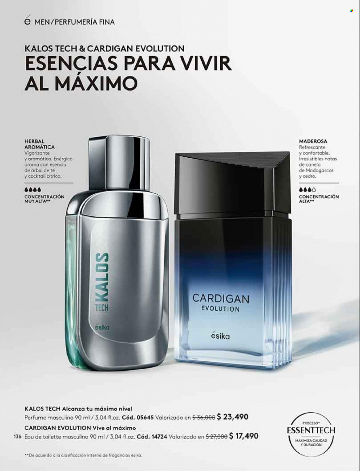Catálogo Ésika - Ventas - perfume, eau de toilette. Página 136.