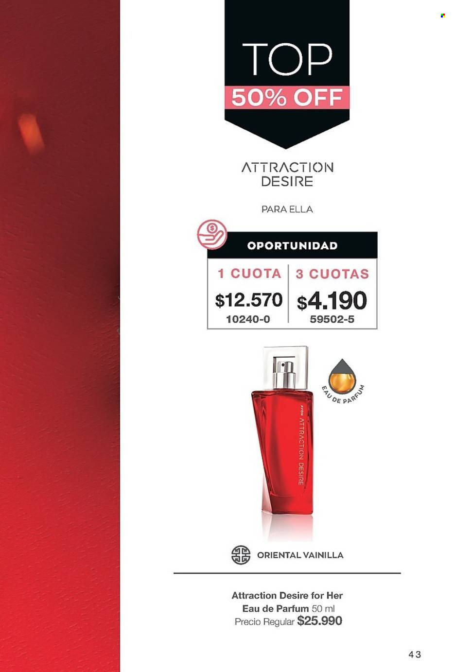 Catálogo Avon - Ventas - perfume. Página 43.